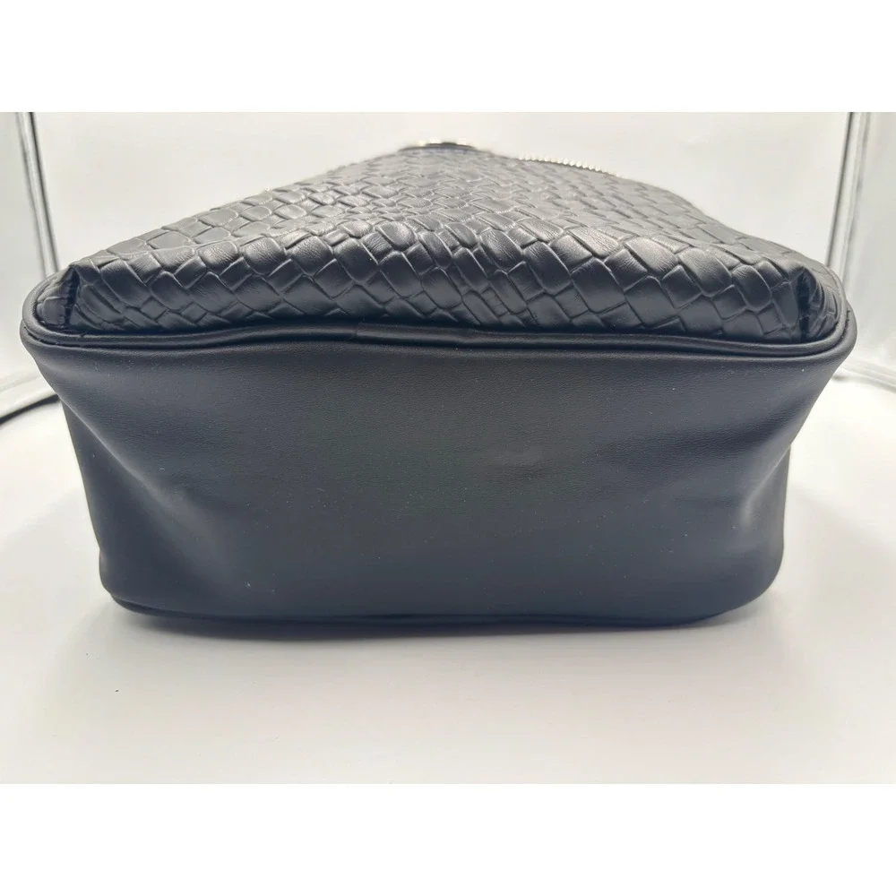 London Fog Bowery Medium Woven Backpack Black LFH24755-BLAK New